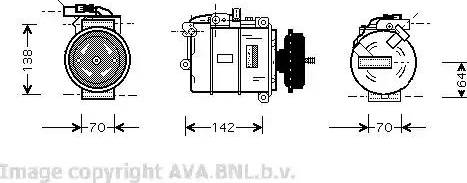 Ava Quality Cooling VWK087 - Компрессор кондиционера autosila-amz.com