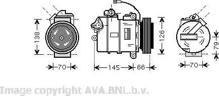 Ava Quality Cooling VW K261 - компрессор кондиционера Audi autosila-amz.com