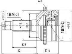 Aywiparts AW1510001A - Шарнирный комплект, ШРУС, приводной вал autosila-amz.com