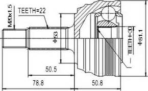 Aywiparts AW1510027 - Шарнирный комплект, ШРУС, приводной вал autosila-amz.com