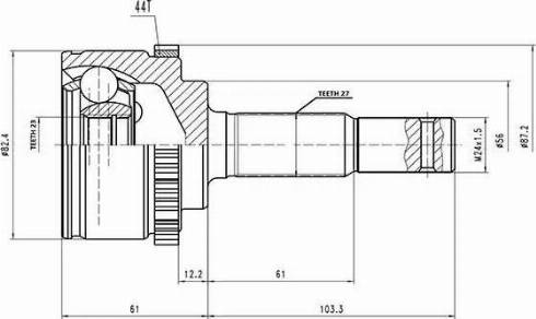 Aywiparts AW1510079A - Шарнирный комплект, ШРУС, приводной вал autosila-amz.com