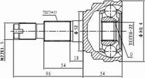 Aywiparts AW1510186 - Шарнирный комплект, ШРУС, приводной вал autosila-amz.com