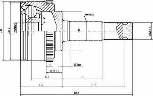 Aywiparts AW1510129A - Шарнирный комплект, ШРУС, приводной вал autosila-amz.com