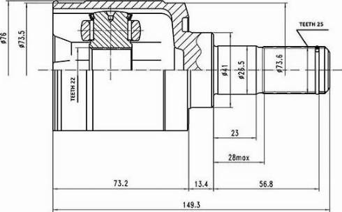 Aywiparts AW1520270 - Шарнирный комплект, ШРУС, приводной вал autosila-amz.com