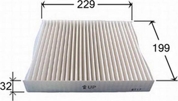 Azumi AC22206 - Фильтр воздуха в салоне autosila-amz.com