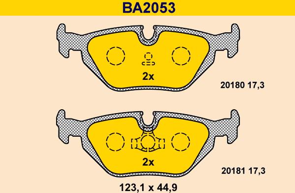 Barum BA2053 - Тормозные колодки, дисковые, комплект autosila-amz.com