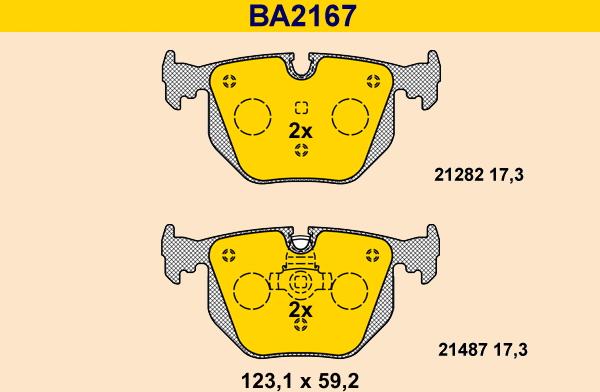 Barum BA2167 - Тормозные колодки, дисковые, комплект autosila-amz.com