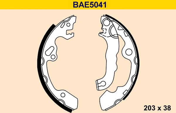 Barum BAE5041 - Комплект тормозных колодок, барабанные autosila-amz.com