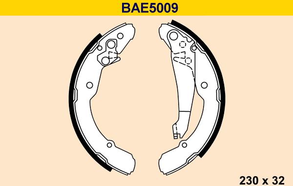Barum BAE5009 - Комплект тормозных колодок, барабанные autosila-amz.com