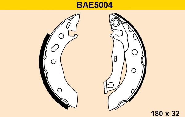 Barum BAE5004 - Комплект тормозных колодок, барабанные autosila-amz.com