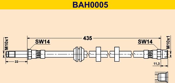 Barum BAH0005 - Тормозной шланг autosila-amz.com
