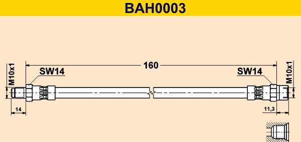 Barum BAH0003 - Тормозной шланг autosila-amz.com