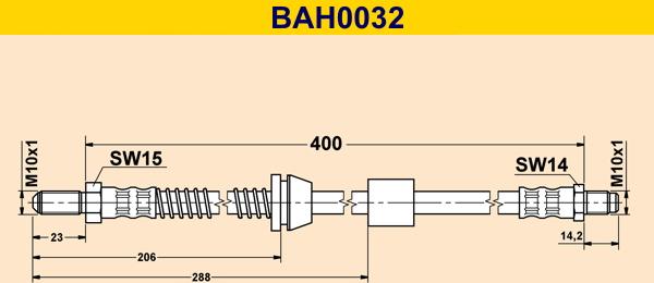 Barum BAH0032 - Тормозной шланг autosila-amz.com