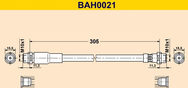 Barum BAH0021 - Тормозной шланг autosila-amz.com