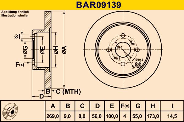 Barum BAR09139 - Тормозной диск autosila-amz.com