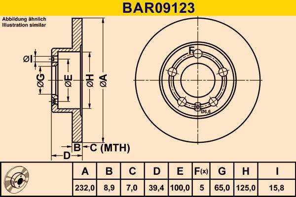 Barum BAR09123 - Тормозной диск autosila-amz.com