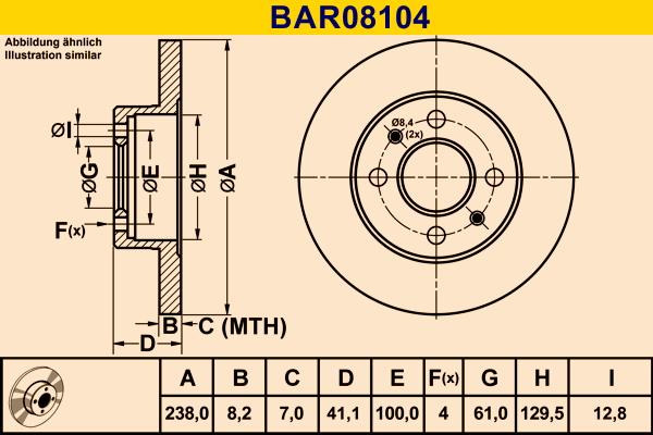 Barum BAR08104 - Тормозной диск autosila-amz.com