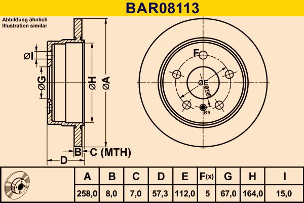 Barum BAR08113 - Тормозной диск autosila-amz.com
