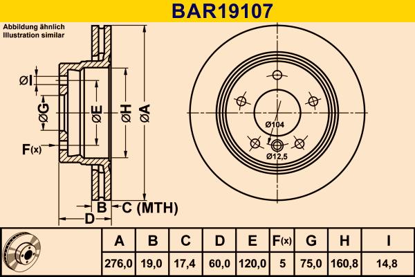Barum BAR19107 - Тормозной диск autosila-amz.com