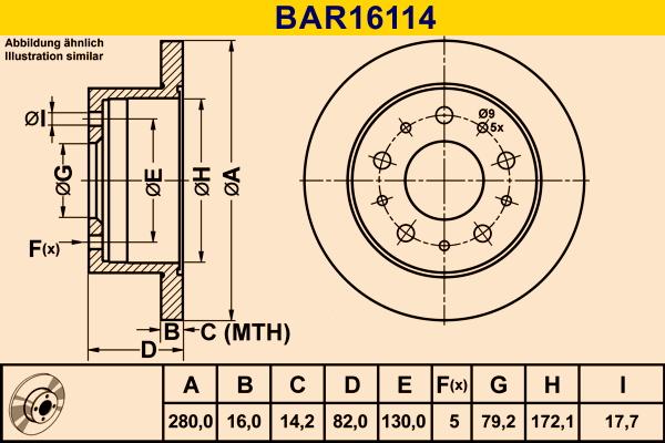 Barum BAR16114 - Тормозной диск autosila-amz.com