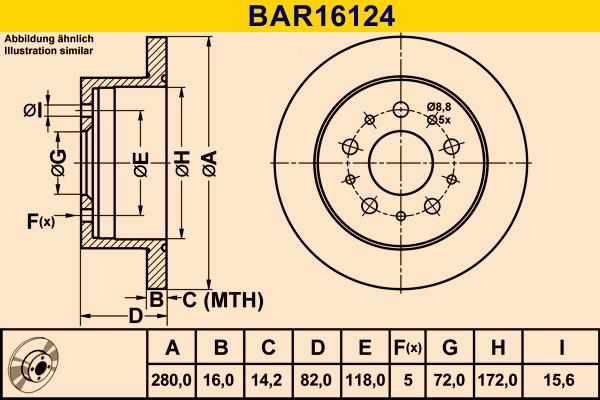 Barum BAR16124 - Тормозной диск autosila-amz.com