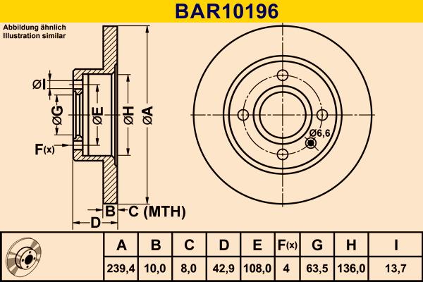 Barum BAR10196 - Тормозной диск autosila-amz.com