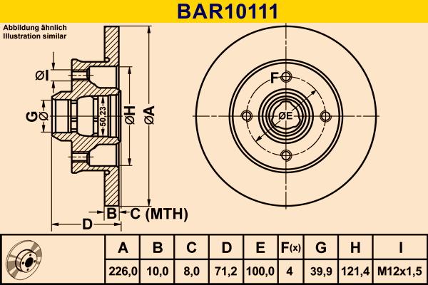 Barum BAR10111 - Тормозной диск autosila-amz.com