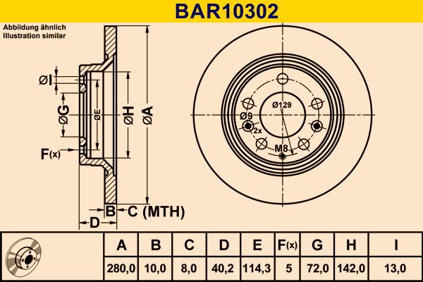 Barum BAR10302 - Тормозной диск autosila-amz.com
