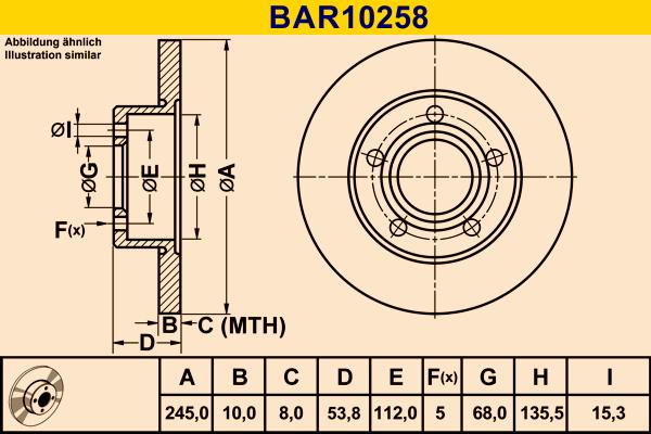 Barum BAR10258 - Тормозной диск autosila-amz.com