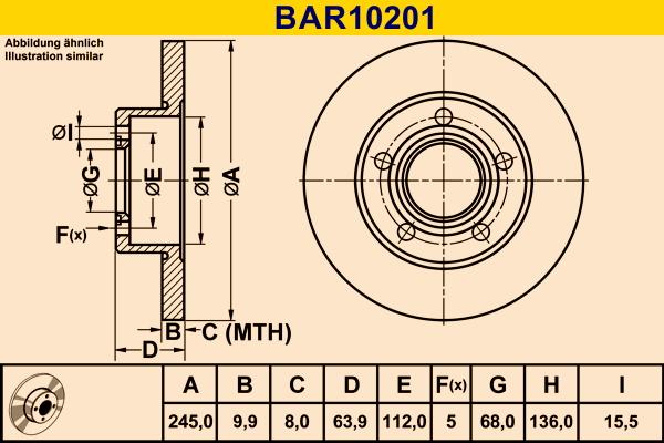 Barum BAR10201 - Тормозной диск autosila-amz.com