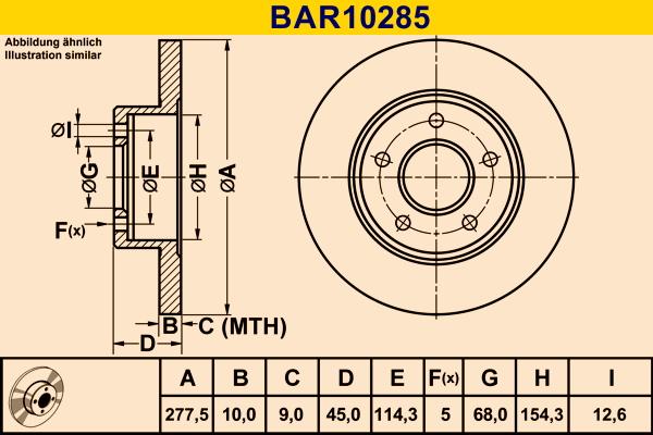 Barum BAR10285 - Тормозной диск autosila-amz.com
