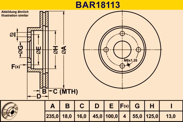 Barum BAR18113 - Тормозной диск autosila-amz.com
