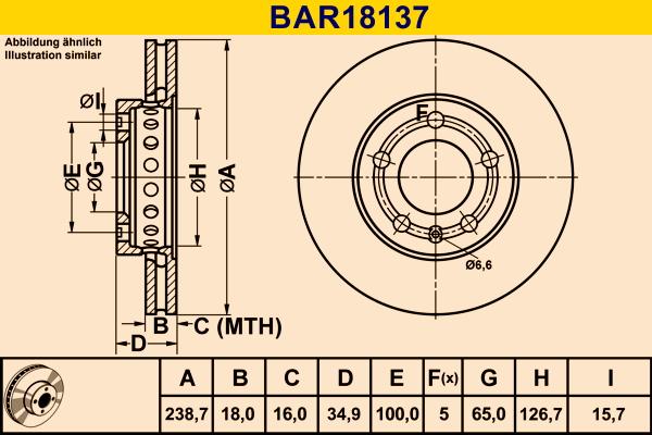 Barum BAR18137 - Тормозной диск autosila-amz.com