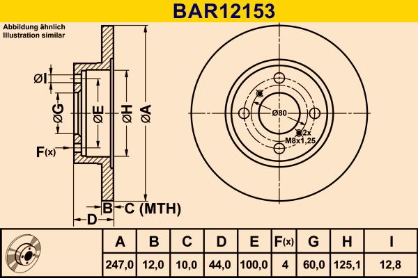 Barum BAR12153 - Тормозной диск autosila-amz.com