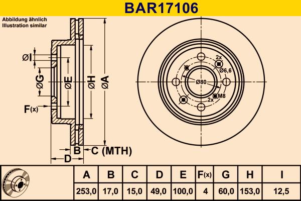 Barum BAR17106 - Тормозной диск autosila-amz.com