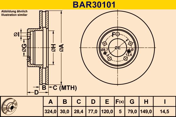 Barum BAR30101 - Тормозной диск autosila-amz.com