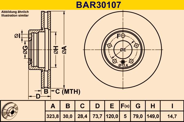 Barum BAR30107 - Тормозной диск autosila-amz.com