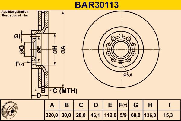 Barum BAR30113 - Тормозной диск autosila-amz.com