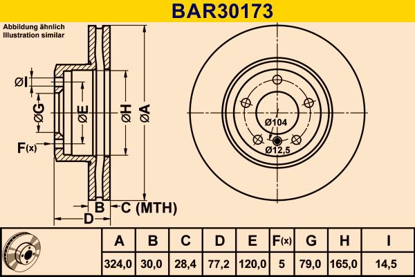 Barum BAR30173 - Тормозной диск autosila-amz.com