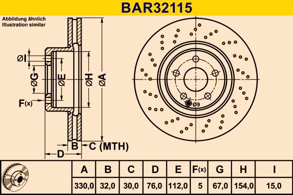 Barum BAR32115 - Тормозной диск autosila-amz.com