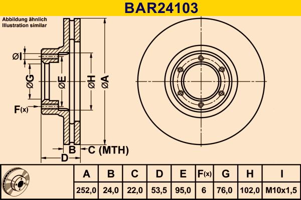 Barum BAR24103 - Тормозной диск autosila-amz.com