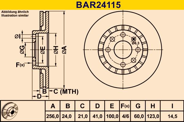 Barum BAR24115 - Тормозной диск autosila-amz.com