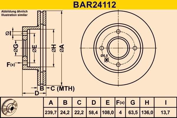 Barum BAR24112 - Тормозной диск autosila-amz.com