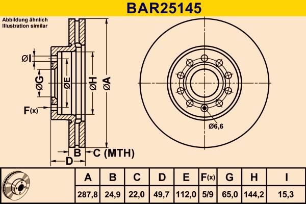 Barum BAR25145 - Тормозной диск autosila-amz.com