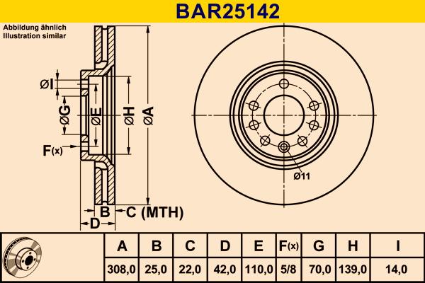 Barum BAR25142 - Тормозной диск autosila-amz.com