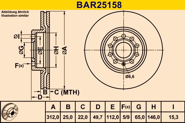 Barum BAR25158 - Тормозной диск autosila-amz.com
