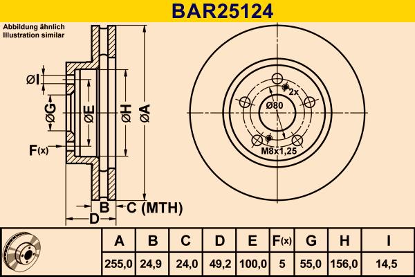 Barum BAR25124 - Тормозной диск autosila-amz.com