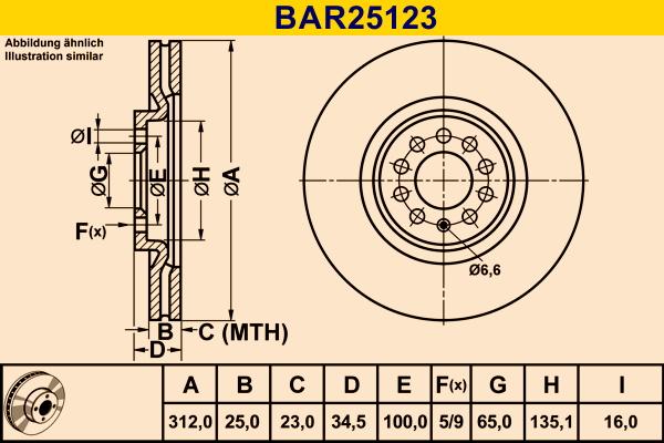 Barum BAR25123 - Тормозной диск autosila-amz.com