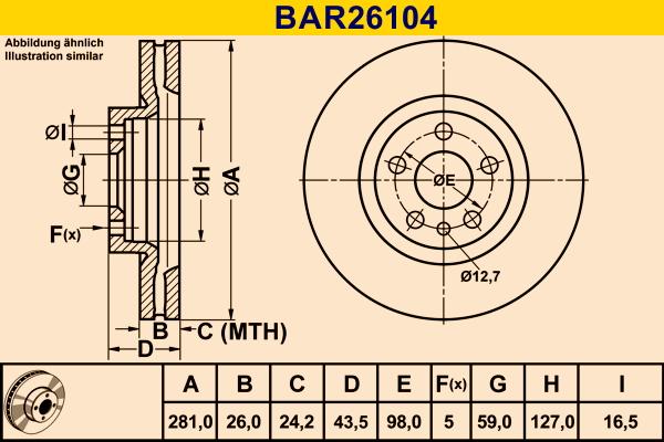 Barum BAR26104 - Тормозной диск autosila-amz.com
