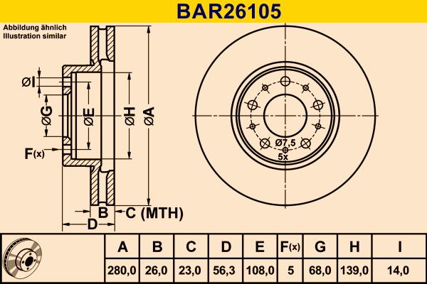 Barum BAR26105 - Тормозной диск autosila-amz.com